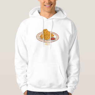 Veste À Capuche Illustration de dessin animé sur le poulet frit