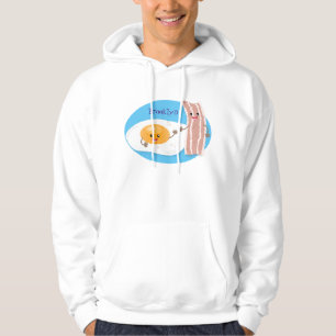 Veste À Capuche Illustration de l'oeuf de Cute kawaii et du bacon