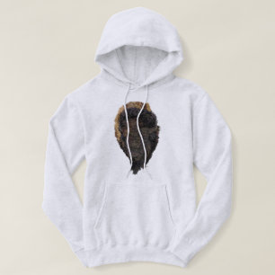 Veste À Capuche Illustration détaillée d'une tête de bison américa