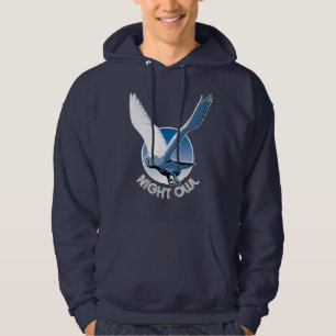 Veste À Capuche Illustration d'oiseaux volants - Chouette de nuit