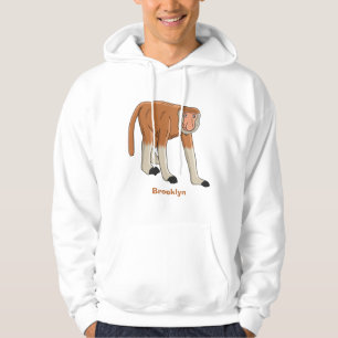 Veste À Capuche Illustration drôle de singe proboscis