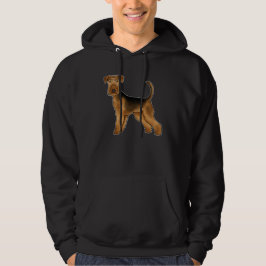 Veste À Capuche Illustration du chien de Terrier Airedale Bingley 
