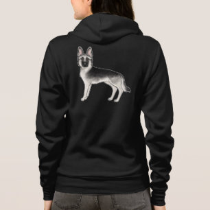 Veste À Capuche Illustration du chien mignon berger allemand Silve
