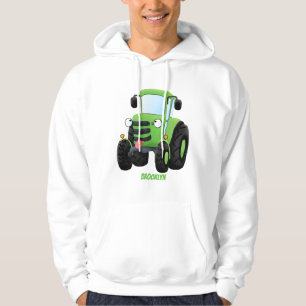 Veste À Capuche Illustration du joli joyeux tracteur agricole vert