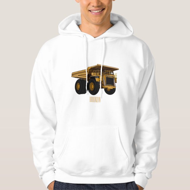 Veste À Capuche Illustration d'un camion à grande échelle (Devant)