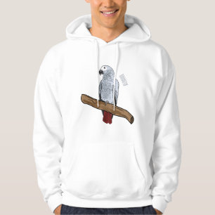 Veste À Capuche Illustration d'un perroquet gris en Afrique