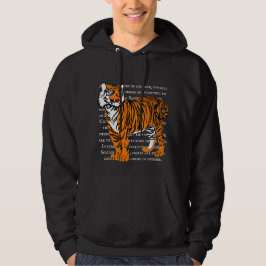 Veste À Capuche Illustration faunique tendance personnalisée tigre