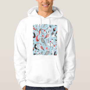 Veste À Capuche Illustrations amusantes d'oiseaux, graphisme sans