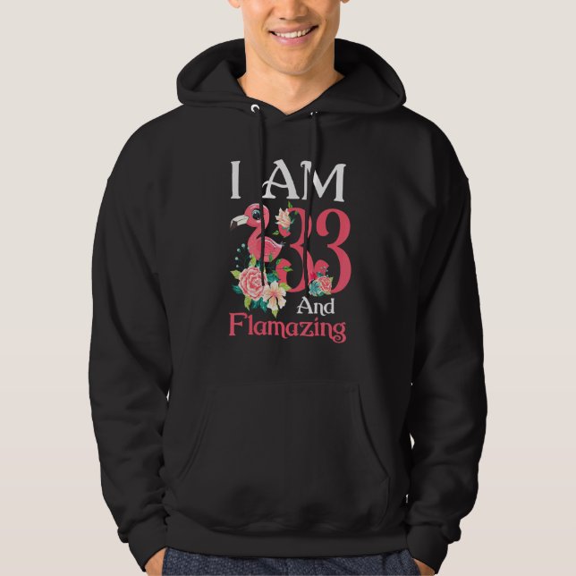 Veste À Capuche Im 33 Et Flamazing Flamant rose 33e Anniversaire F (Devant)