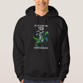 Veste À Capuche I'm The Legendary Ted Funny Astronaut Dinosaur Car