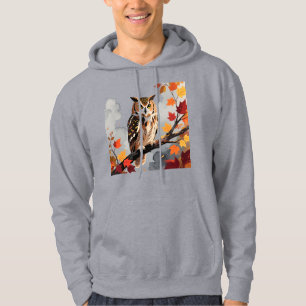 Veste À Capuche Impression d'art de faune de hibou majestueux