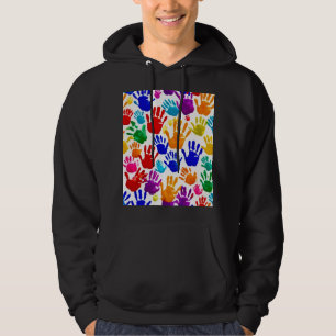 Veste À Capuche Impression manuelle colorée