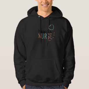 Veste À Capuche Infirmière hospitalière Leopard Stethoscope Coeur