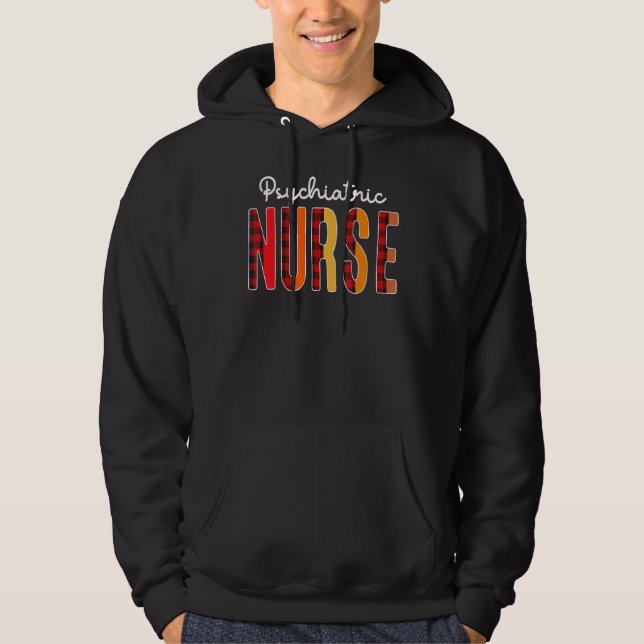 Veste À Capuche Infirmière psychiatrique Plaid Red Love Heart Stet (Devant)