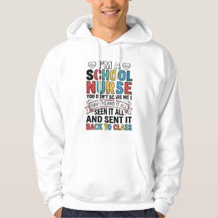 Veste À Capuche Infirmière scolaire a tout entendu T-shirt drôle p