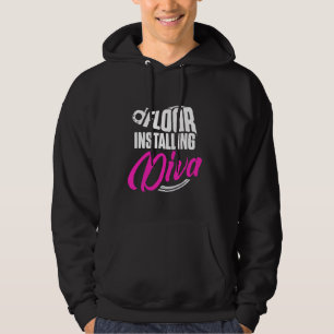 Veste À Capuche Installateur de plancher Entrepreneur Diva Install