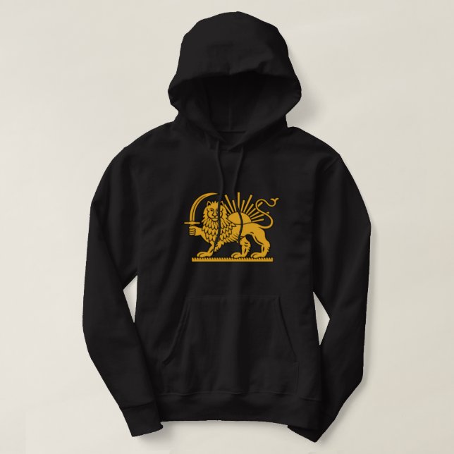 Veste À Capuche Iran Lion Sun Achemenid Empire dynastie Safavide (Design devant)
