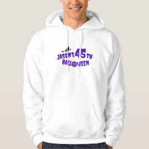 Veste À Capuche Ironique Halloween Citrouille violet typographie s