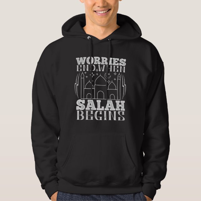Veste À Capuche Islam - Les inquiétudes se terminent quand Salah c (Devant)