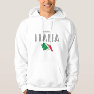 Veste À Capuche Italie Football Fan Shirt Drapeau