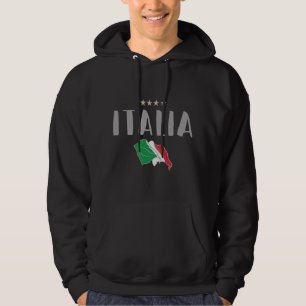 Veste À Capuche Italie Football Fan Shirt Drapeau
