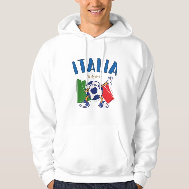 Veste À Capuche Italy Dabbing Soccer (Devant)