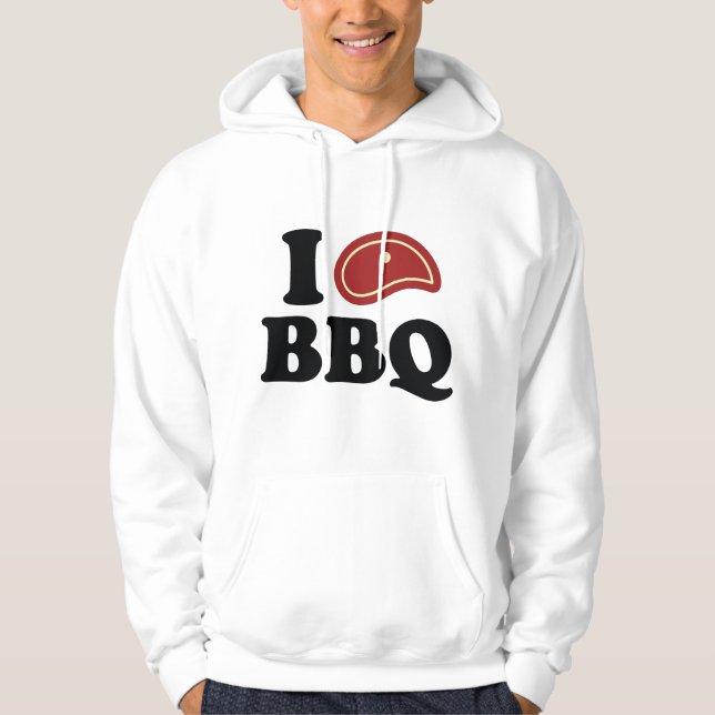 Veste À Capuche J'adore le barbecue (Devant)