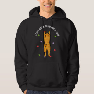 Veste À Capuche J'adore l'escalade et les chats Chaton mignon Chat