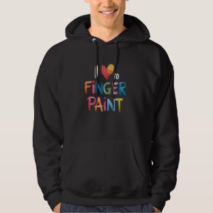 Veste À Capuche J'adore peindre au doigt, je peins