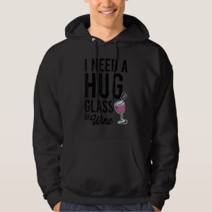 Veste À Capuche J'ai besoin d'un câlin Verre de vin Vinificateur V