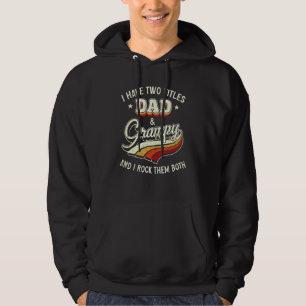 Veste À Capuche J'Ai Deux Titres Papa Et Grampy Men Retro Décor G