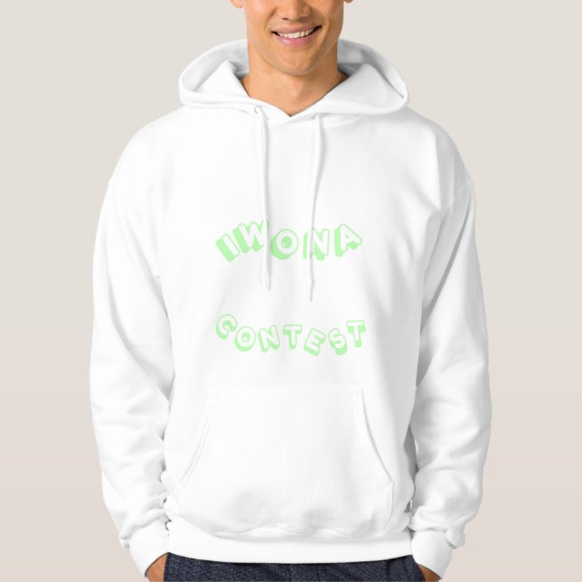 Veste À Capuche J'Ai Gagné Un Concours Pastel Green Hommes (Devant)