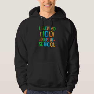 Veste À Capuche J'ai survécu 100 jours d'école enseignants enfants