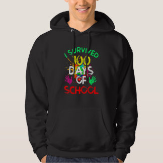 Veste À Capuche J'ai survécu 100 Jours Enseignant Graphique de l'É