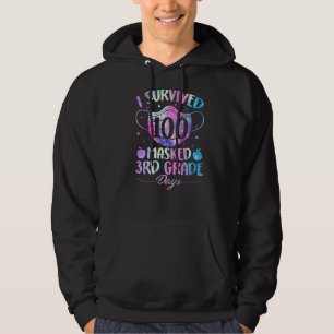 Veste À Capuche J'ai survécu 100 masqué 3e année Jours heureux 100