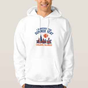 Veste À Capuche J'ai Survécu à la Chaleur de l'Été Chicago Illinoi