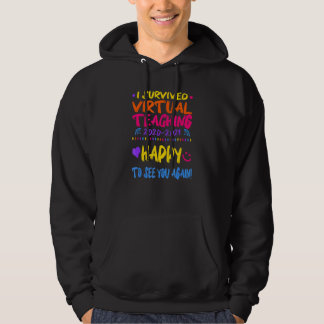 Veste À Capuche J'ai survécu à l'enseignement virtuel
