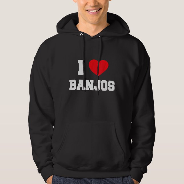 Veste À Capuche J'aime Banjos (Devant)