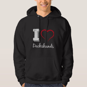 Veste À Capuche J'Aime Dachshunds Chien