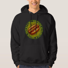 Veste À Capuche j'aime hotdog et peut-être 3 personnes