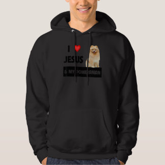 Veste À Capuche J'Aime Jésus Et Mon Chien Poméranien Maman Et Papa