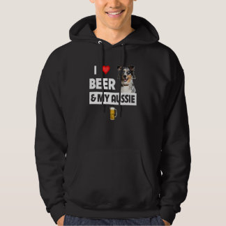 Veste À Capuche J'Aime La Bière Et Mon Aussie Maman Papa Australie