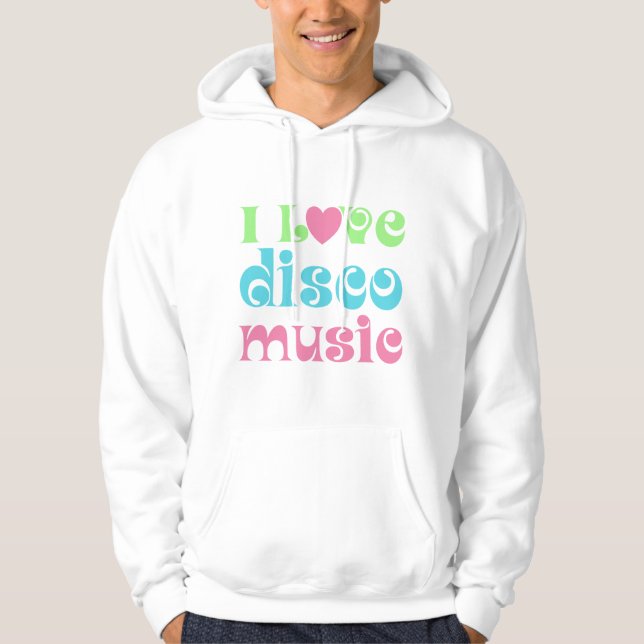 Veste À Capuche J'aime la musique de disco (Devant)