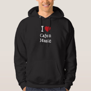 Veste À Capuche J'aime le coeur de musique Cajun personnalisé