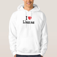 J'aime le coeur Llamas personnalisé