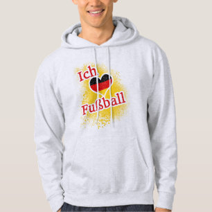 Veste À Capuche J'Aime Le Football De Football Allemand