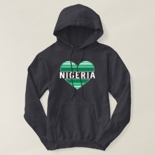 Veste À Capuche J'aime le Nigeria, le coeur nigérian