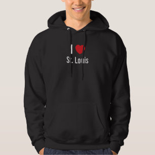 Veste À Capuche J'aime le Sweatshirt noir de St Louis