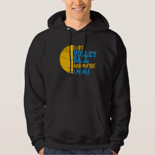 Veste À Capuche J'Aime Le Volley Et Peut-Être 3 Personnes