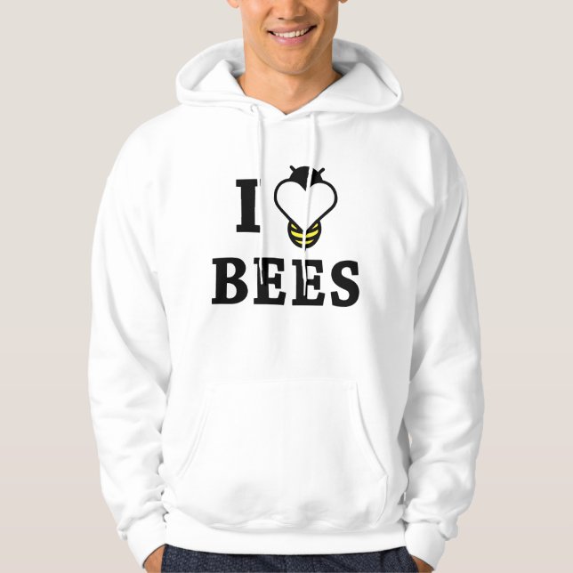 Veste À Capuche J'aime les abeilles (Devant)